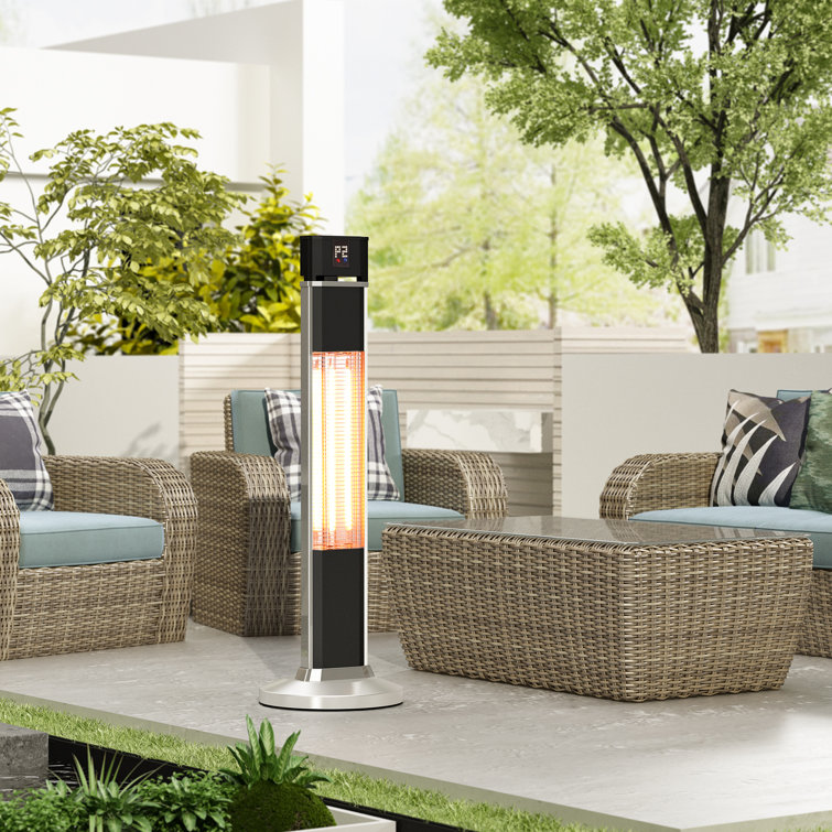 BKB365 Infrared 1500 Watt Electric Standing Patio Heater Wayfair